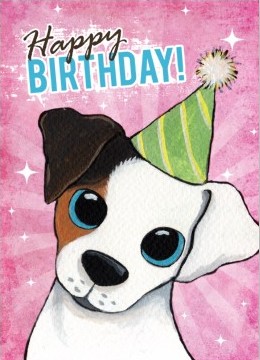 carte anniversaire chien happy birthday